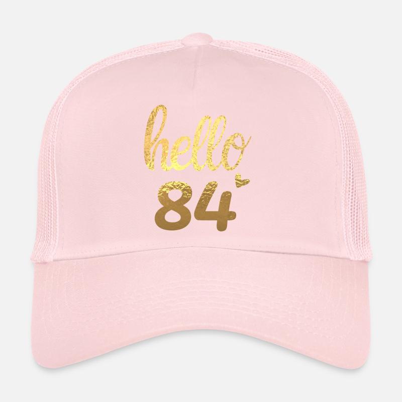Hello 84 doré Casquette trucker 