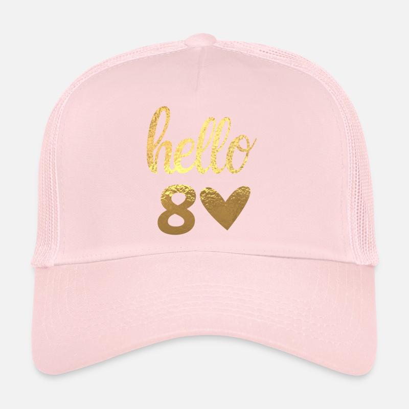 Hello 80 doré Casquette trucker 