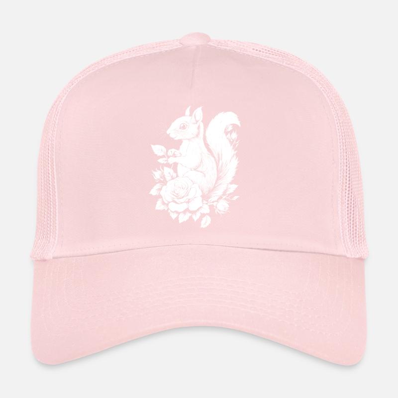Eichhörnchen Blumen Rose Ästhetik Hörnchen Trucker Cap