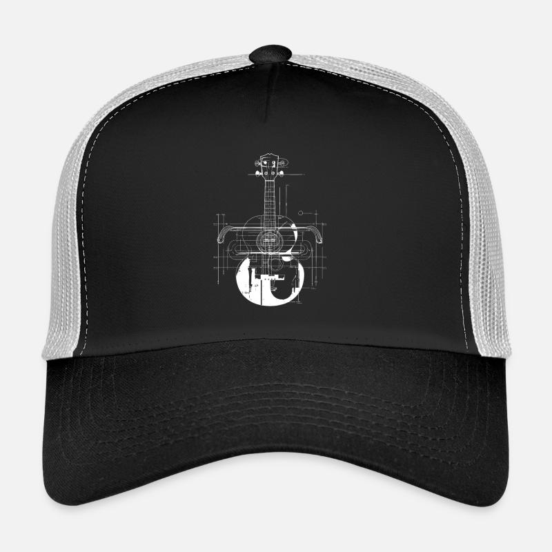 Dessin de ukulélé Casquette trucker 