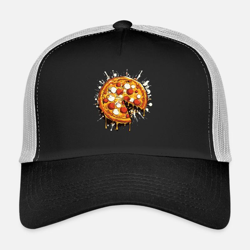 Pizza Grafik Trucker Cap