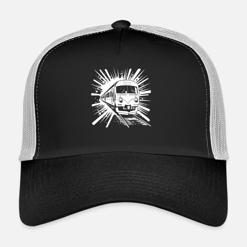 Railroad Comic Look Trucker Cap