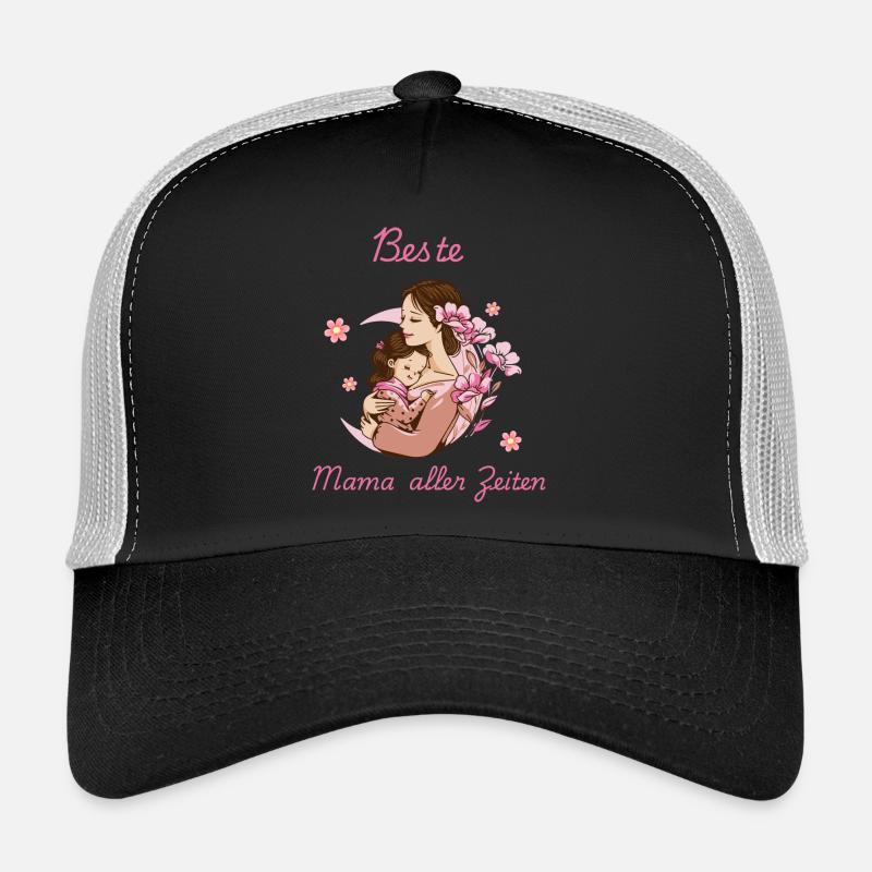 Happy Mom - Trucker Cap - Schwarz/Steingrau