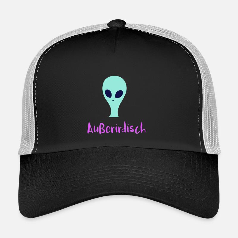 Mysteriöser Alien - Trucker Cap - Schwarz/Steingrau