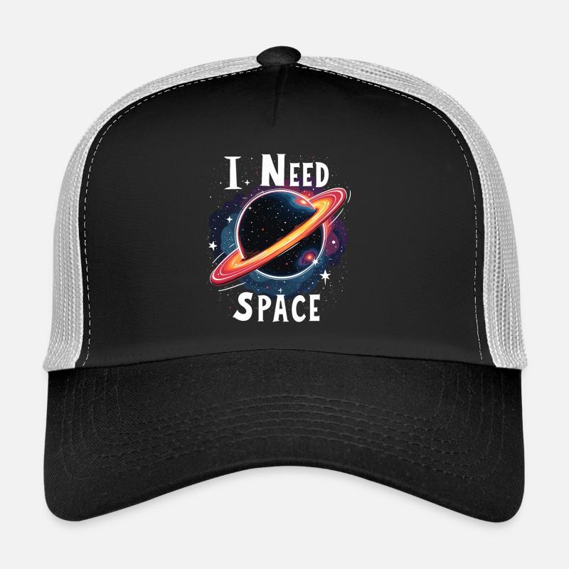 I NEED SPACE - Trucker Cap - black/stone grey