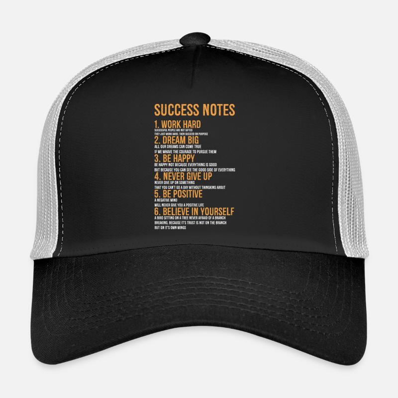 Notes de réussite - Casquette trucker  - noir/gris pierre