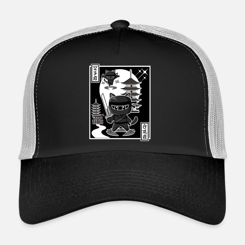 Ninja Cat - Trucker Cap - black/stone grey