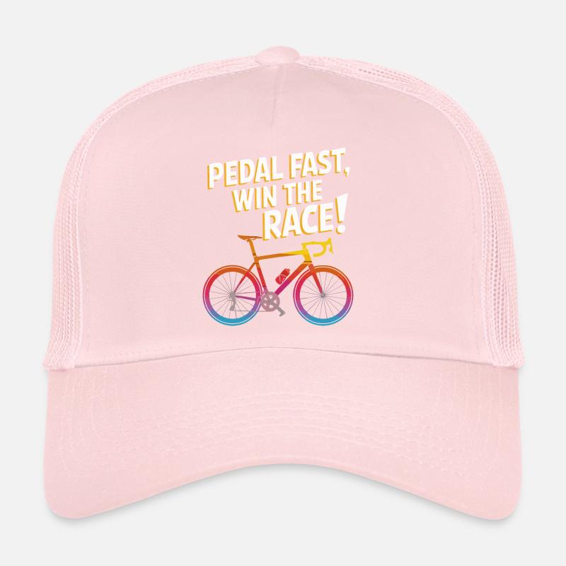 Pédalez vite Gagnez la conception du vélo de course Casquette trucker 
