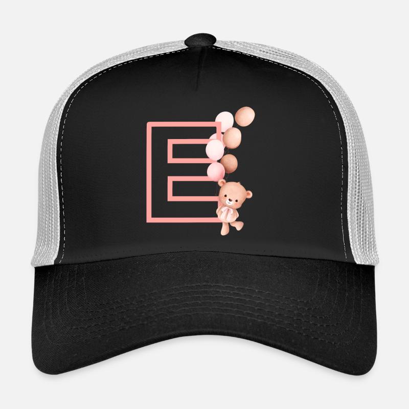 Letter e pink bear Trucker Cap