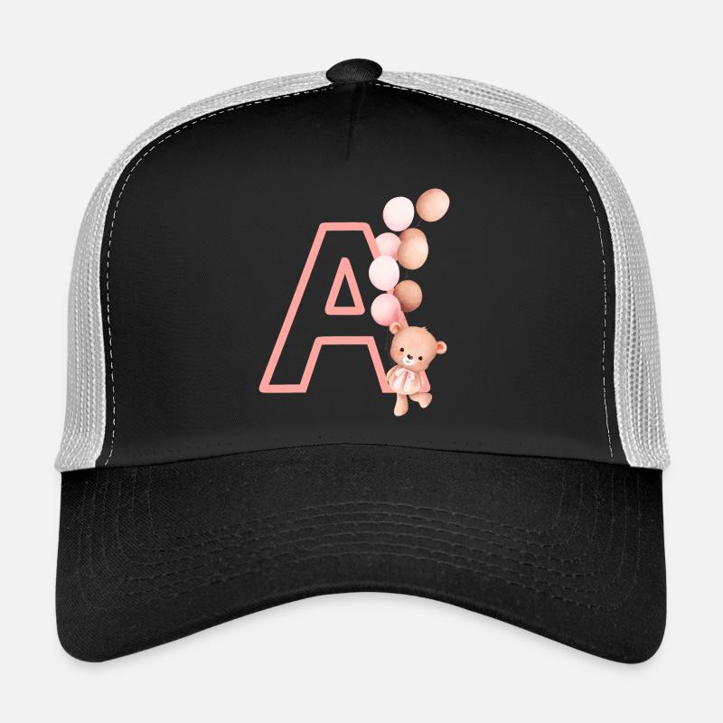 Lettre a rose ours Casquette trucker 