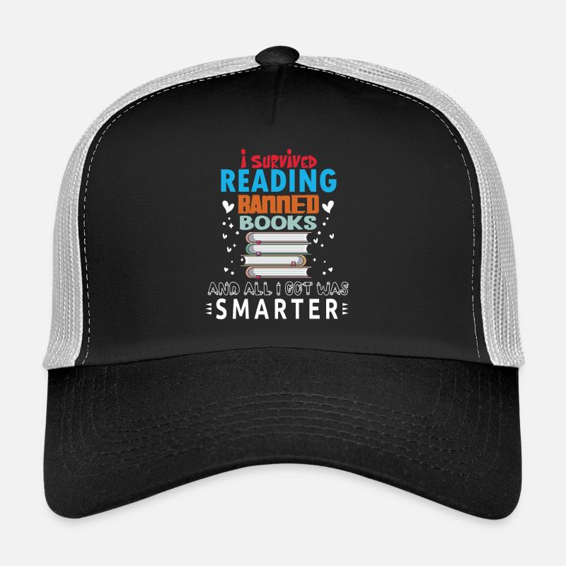 Womens I Survived Reading Banned Books Trucker Cap