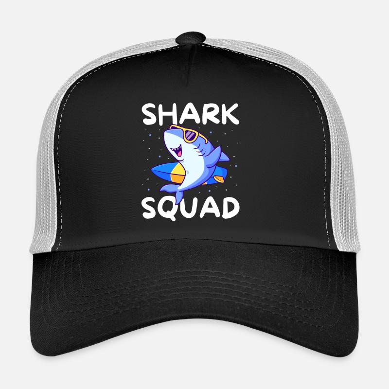Shark Squad Fun Thème de la plage et du surf Casquette trucker 