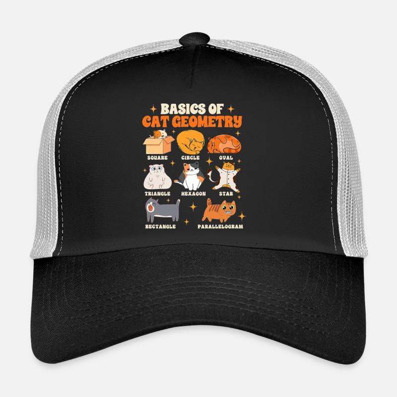 Vie d’enseignant de mathématiques Enseignement des bases de la géométrie du chat Casquette trucker 
