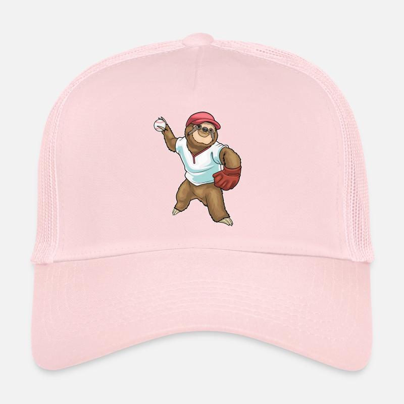 Sloth Baseball Baseball Glove Trucker Cap