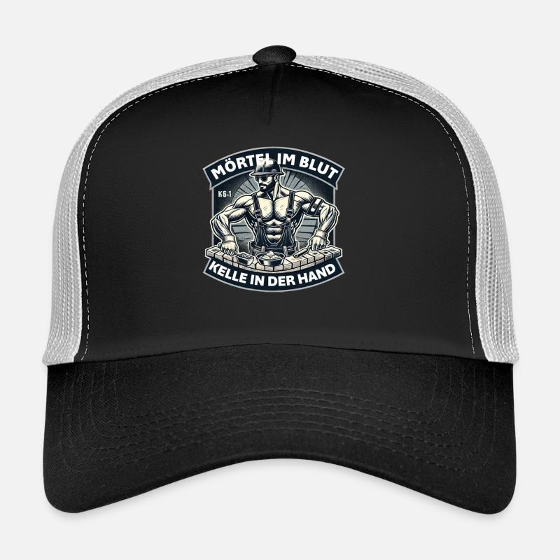 Mortier dans le sang, truelle à la main Casquette trucker 