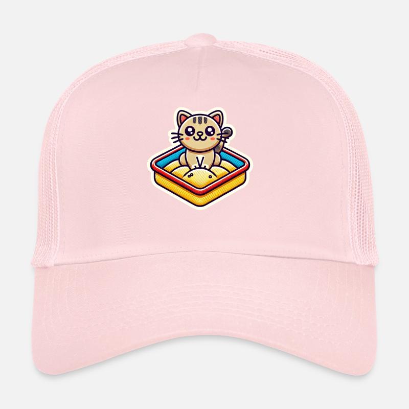 Chat mignon assis dans le bac à sable Style Patch Casquette trucker 