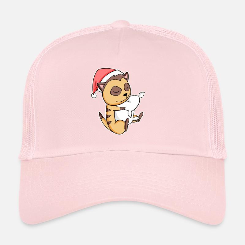 Suricate Mignon Fatigué Dormir à Noël Casquette trucker 