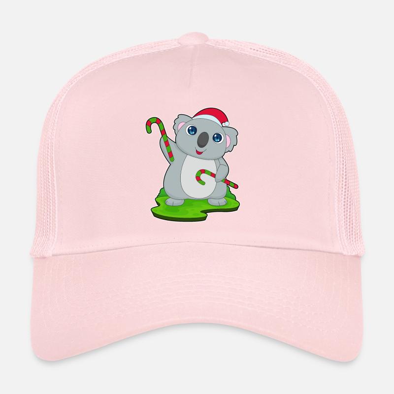Koala Christmas candy cane Trucker Cap