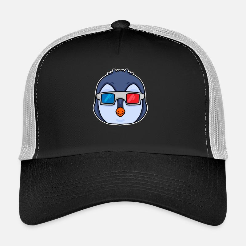 Pinguin 3D Brille Kino Trucker Cap