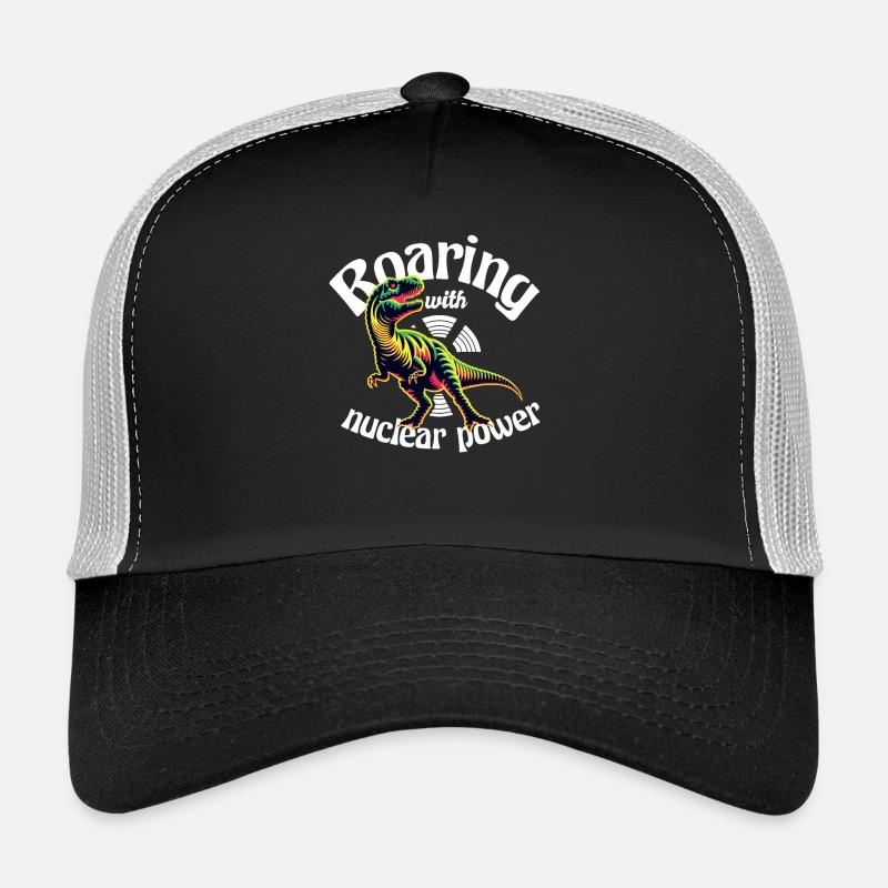Roaring With Nuclear Power Dino Nuclear Trucker Cap