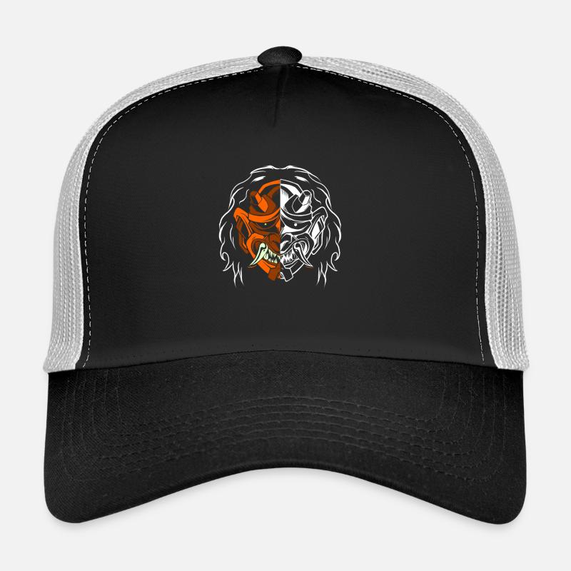 Double Oni Masque Démon Ninja Samouraï Casquette trucker 