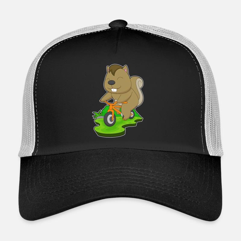 Eichhörnchen Fahrrad - Trucker Cap - Schwarz/Steingrau