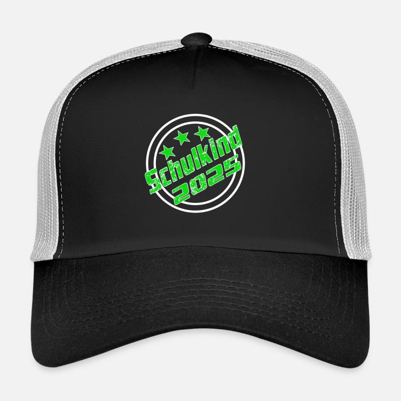 Schulkind 2025 Schulanfang Grundschule Kind - Trucker Cap - Schwarz/Steingrau