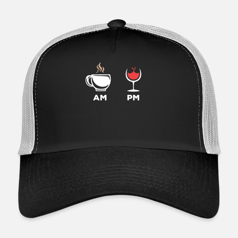 Cocktail AM PM Wine Drinker Wine Trucker Cap