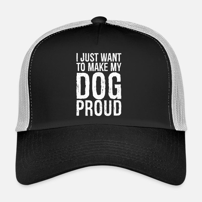 Ich will den Hund einfach nur stolz machen - Trucker Cap - Schwarz/Steingrau