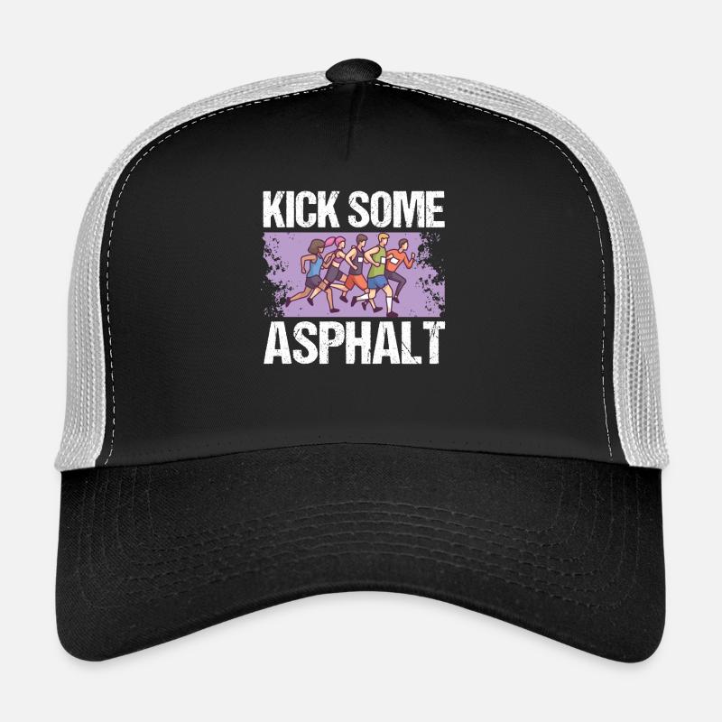 Jogging Kick Un peu de course sur asphalte - Casquette trucker  - noir/gris pierre