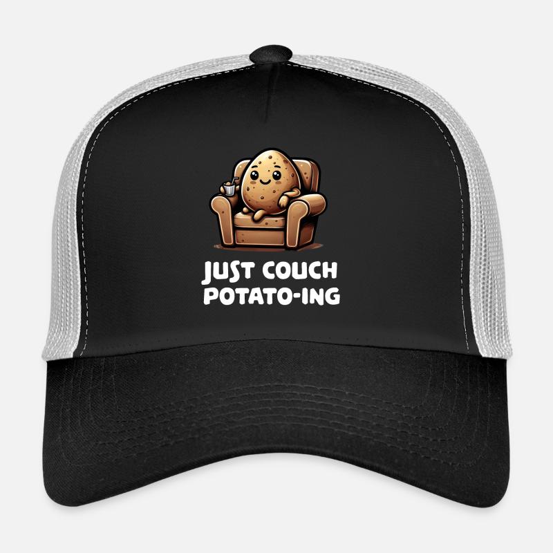 Juste Couch Potato-ing Funny Potato Casquette trucker 