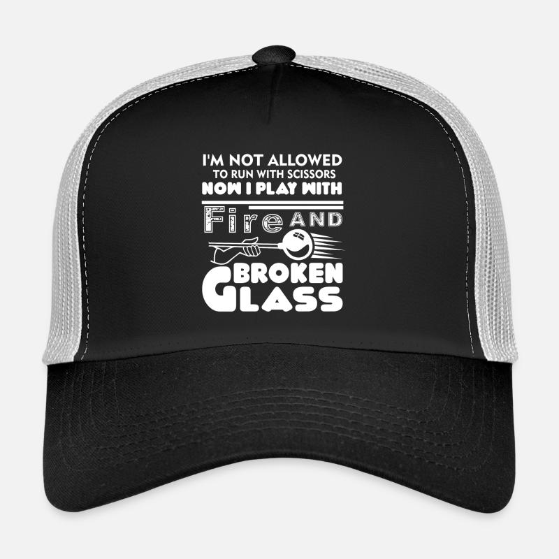 Glassblowing Play With Fire And Broken Glass Trucker Cap