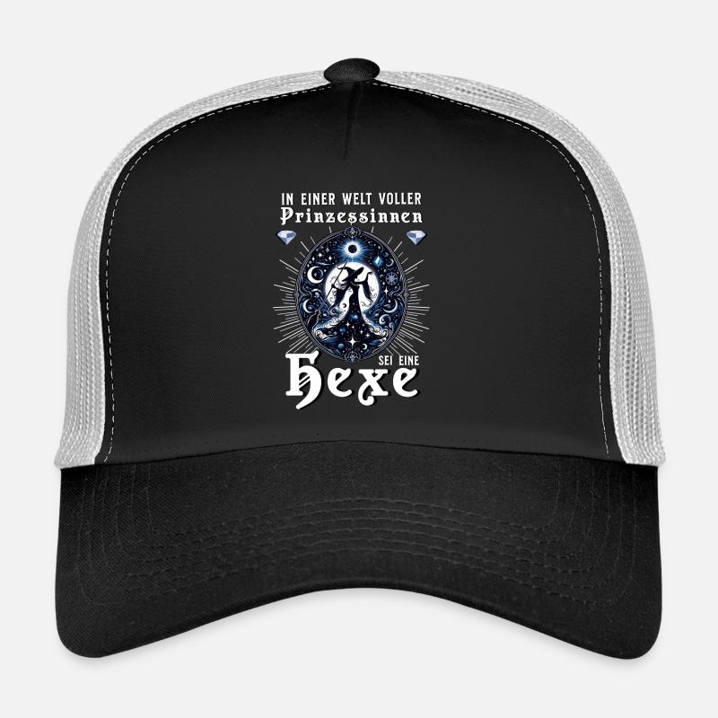 In einer Welt voller Prinzessinnen sei eine Hexe - Trucker Cap - Schwarz/Steingrau