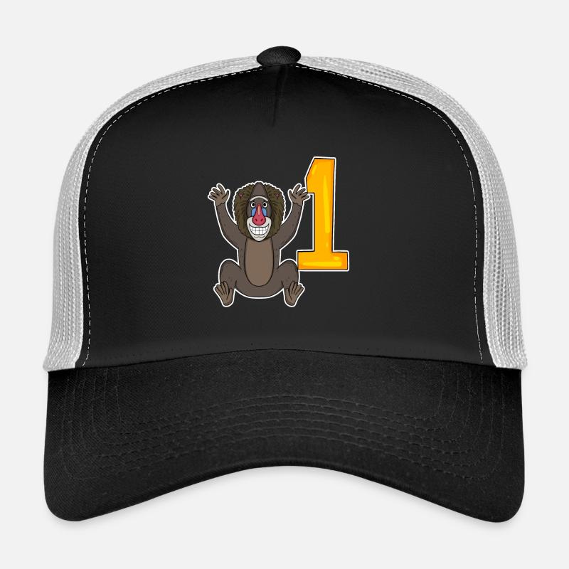 Zahl 1 Nummer Eins - Affe Motiv Trucker Cap