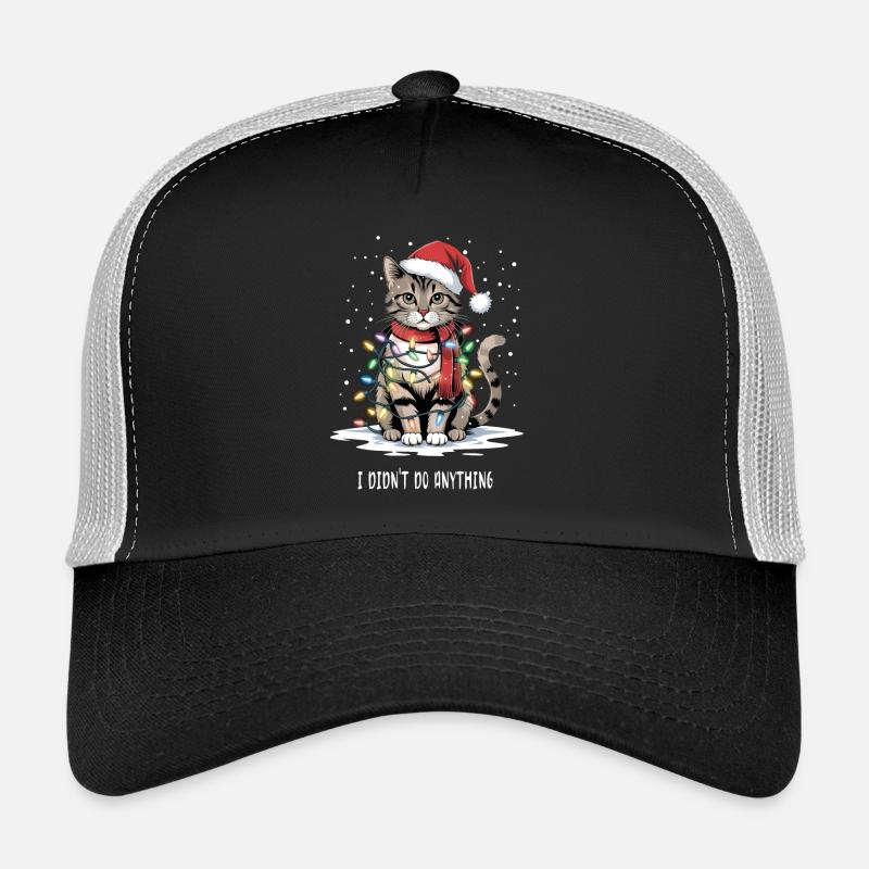 Chat de Noël Casquette trucker 