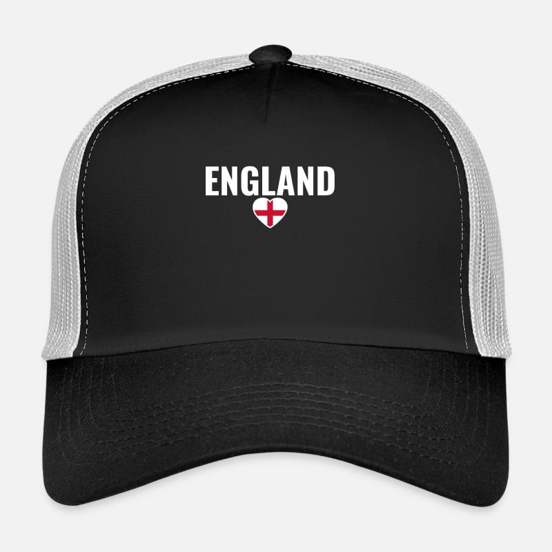 Angleterre Anglais Drapeau anglais - Casquette trucker  - noir/gris pierre