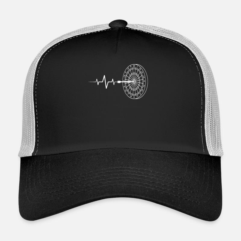 Dart dardé Fléchette de battement de cœur Casquette trucker 