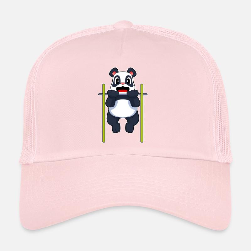 Panda Bodybuilder Tractions Musculation Casquette trucker 