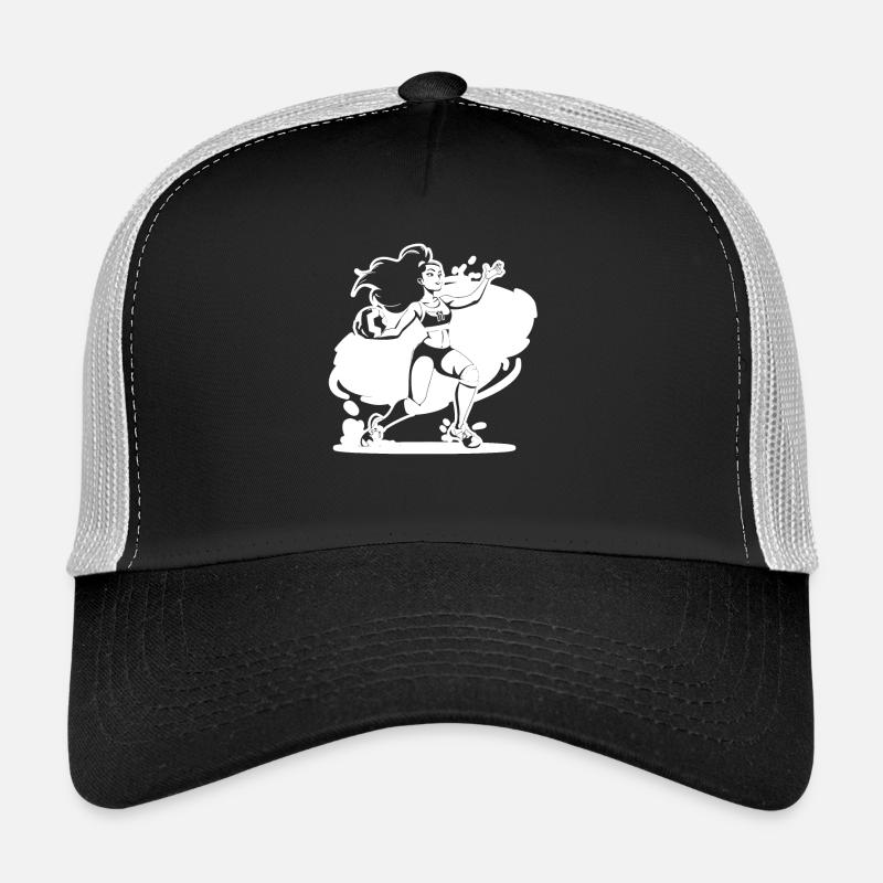Volleyball Player Comic Look Trucker Cap
