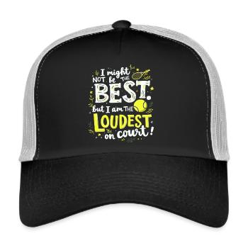 Nicht der beste aber der lauteste Tennis-Spieler - Trucker Cap - Schwarz/Steingrau - Vorne