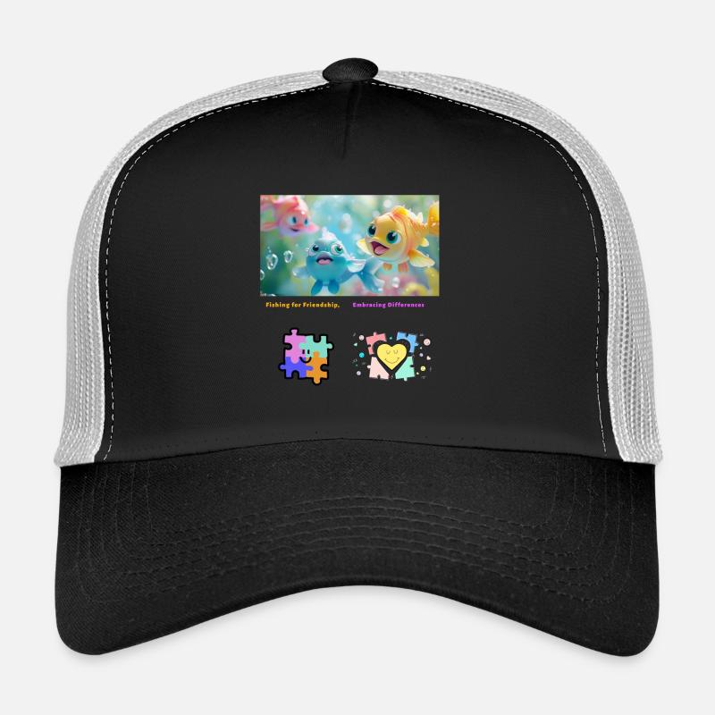 Pêcher l’amitié Accepter les différences Casquette trucker 