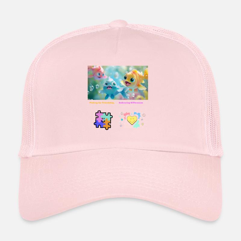 Pêcher l’amitié Accepter les différences Casquette trucker 