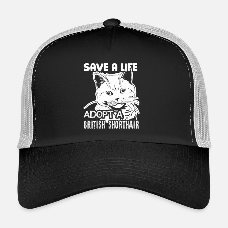 Adopt A British Shorthair Save A Life - Trucker Cap - black/stone grey