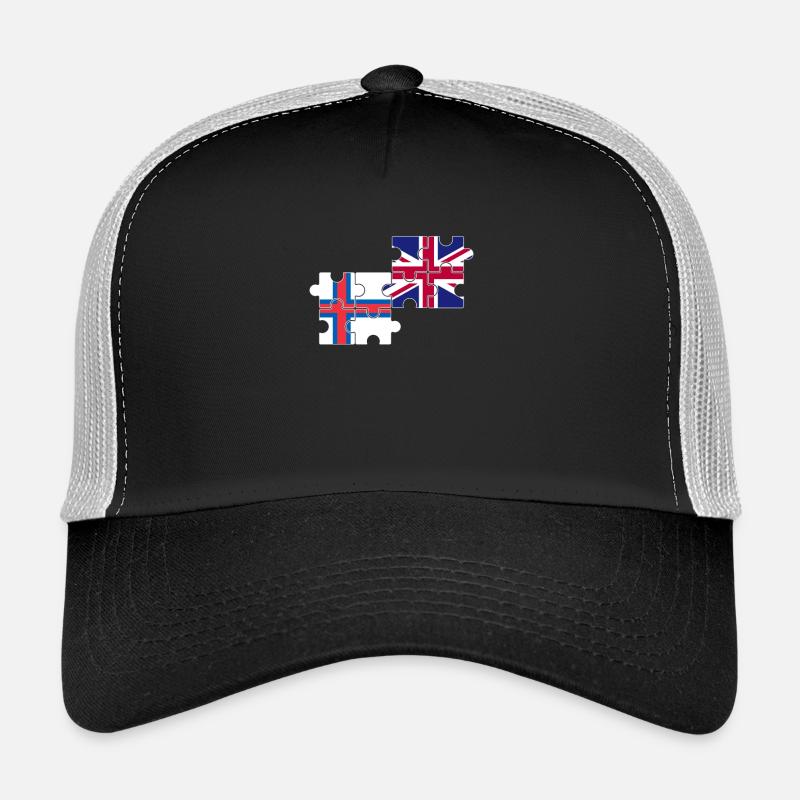 Îles Féroé Drapeau du Royaume-Uni Îles Féroé britanniques Casquette trucker 