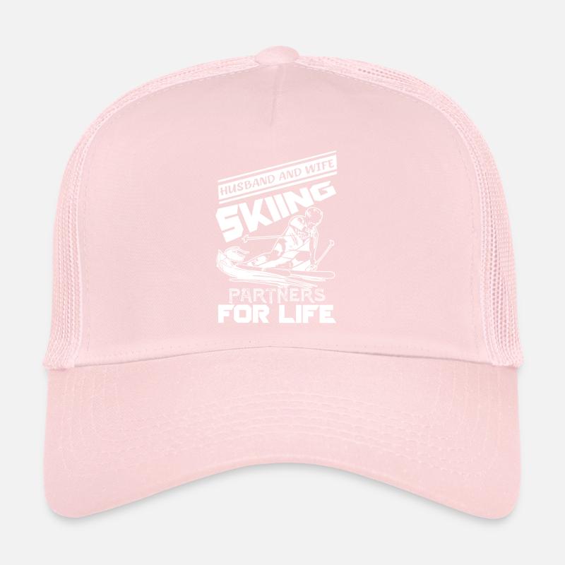 Skiing Partners For Life Trucker Cap