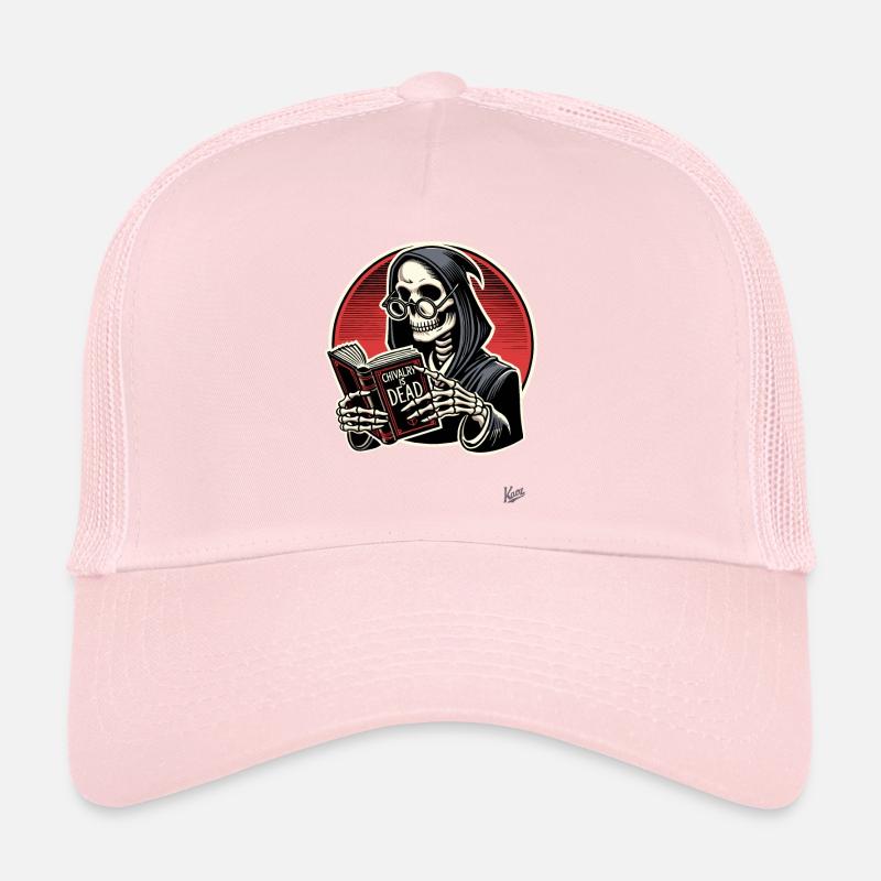 Chivalry is dead – Grim Reaper with book Trucker Cap