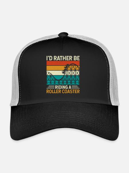 Roller Coaster Theme Park - Trucker Cap - black/stone grey - Front
