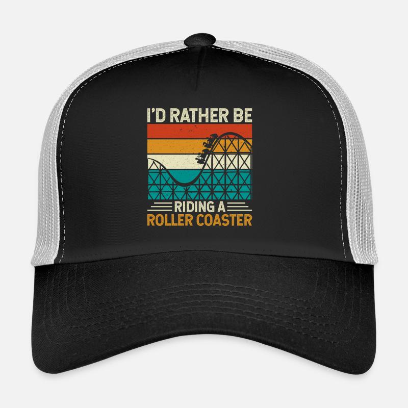 Parc à thème de montagnes russes Casquette trucker 