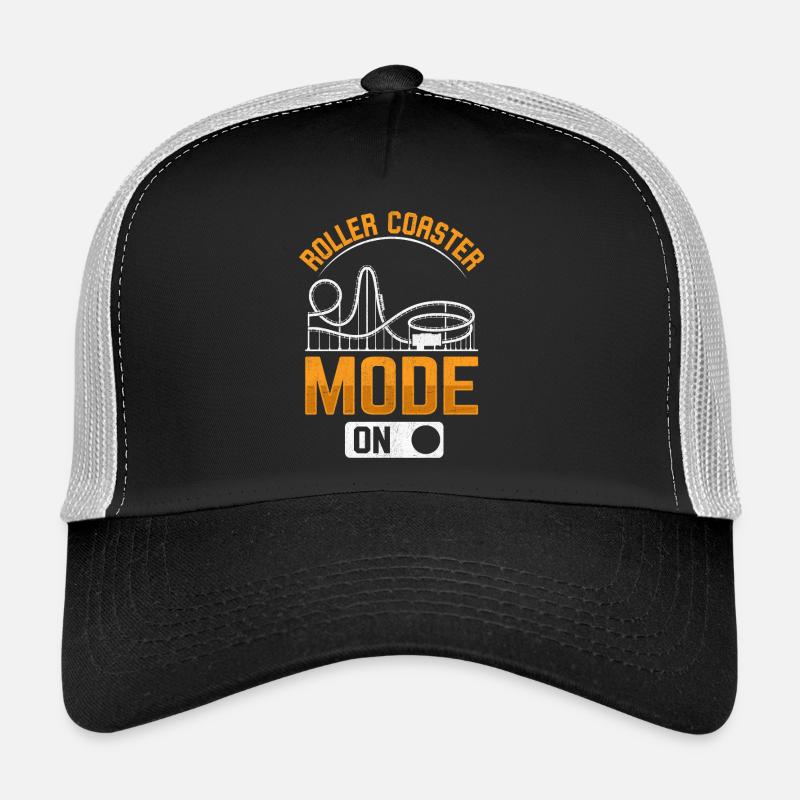 Achterbahn-Themenpark - Trucker Cap - Schwarz/Steingrau