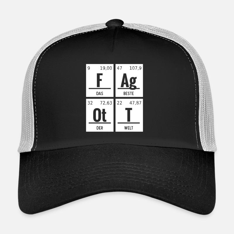 Fagott Das Beste Der Welt chemische Elemente - Trucker Cap - Schwarz/Steingrau